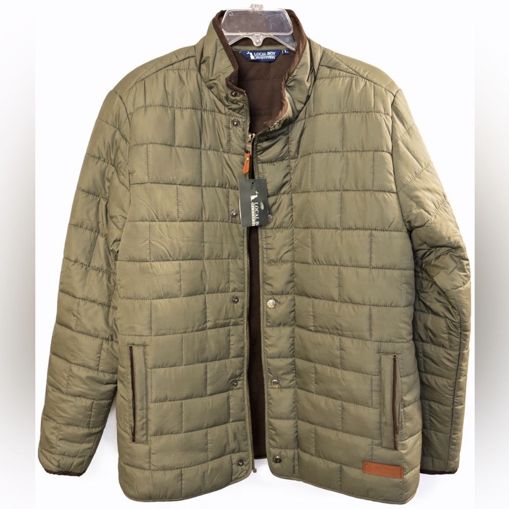 Local Boy Outfitters LB Quilted Jacket Men’s Large Olive Green Hunting Outdoor